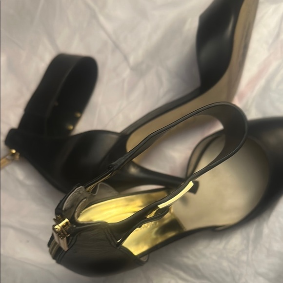 Michael Kors Black Heels with Ankle Strap and Stiletto Heel - Picture 6 of 7